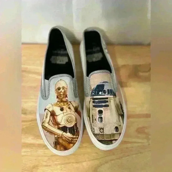 Sperry Star Wars Slip On Shoes Men's 6.5M R2D2 C3PO Limited Edition‎ Sneakers - Picture 1 of 8